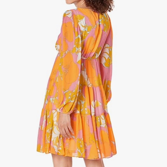 Make Merry Floral Tiered Silk/Viscose Blended Mini Dress from TRINA TURK - Picture 2 of 9